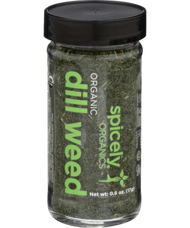 Spicely Organic Dill Weed 0.60 Ounce Jar Certified Gluten Free 0.6 Ounce (Pack of 1)