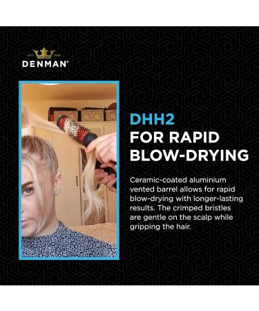 Denman Small Thermo Ceramic Curling Brush for Defined Curls & Volume - Orange/Black (DHH2) - Buy Online on SooperMarket.com