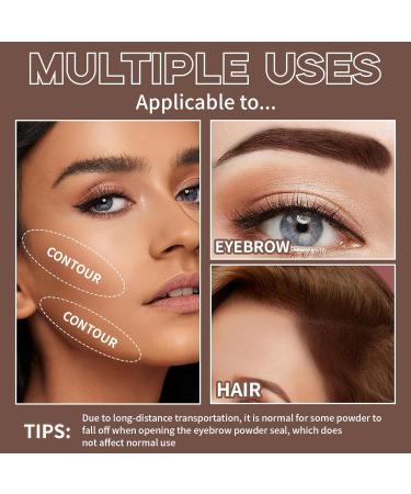 Buy Eyebrow Stamp Stencil Kit - Waterproof Brow Powder 12 Reusable Cards & Brushes | Perfect for Women | Natural Brown #2 - Buy Online on SooperMarket.com