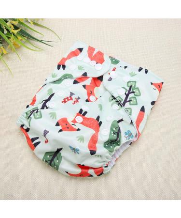 Calico Swim Diaper Baby Infant Snap Absorbent Washable Swimsuit Diaper Reusable Swim Nappy for Baby Toddlers Swimming Lessons One Size Fit All(B)