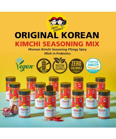 SEOUL SISTERS Korean Kimchi Powder Seasoning Mix - Spicy 3.5 oz (100g) | Probiotic Barbecue Rub for Meat & Vegetables - Buy Online on SooperMarket.com