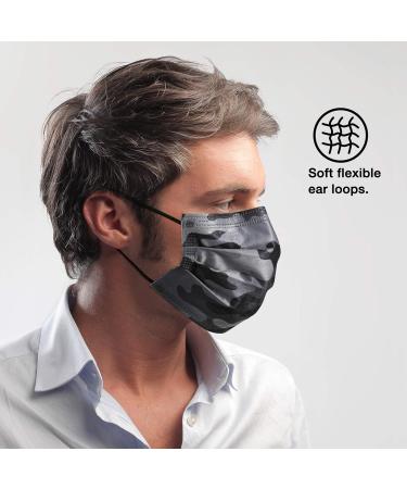NU R Camouflage 3 Ply Disposable Face Mask with Filter Layer and Elastic Earloop - 10pcs, CAMO-025 - Buy Online on SooperMarket.com