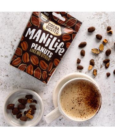 ManiLife Cocoa Dusted Peanuts - 100% Ethically Sourced | Great for Sharing (8 x 75g) - Buy Online on SooperMarket.com