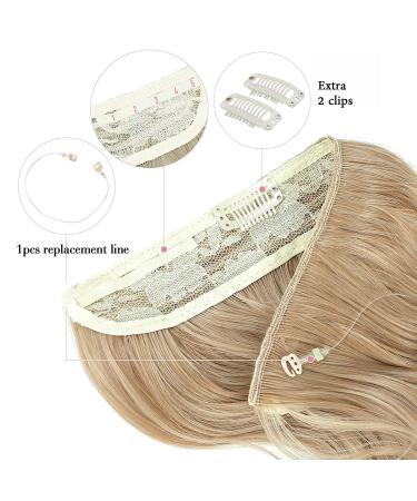 Gulagula Dark Blonde 20 One Piece Wavy Hair Extensions - Clip In, Heat Resistant Fiber - Natural Look for Women - Buy Online on SooperMarket.com