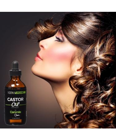 Organic Castor Oil for Longer Eyelashes, Fuller Eyebrows, Hair & Skin - 4 oz - Buy Online on SooperMarket.com