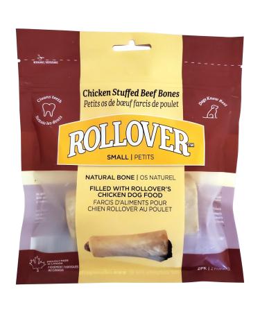 Rollover Small Chicken Stuffed Beef Bones - 2pk