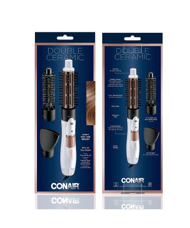 Conair Double Ceramic 3-in-1 Hot Air Brush for Effortless Styling - Buy Online on SooperMarket.com