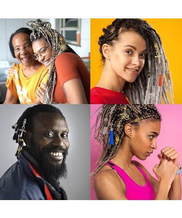 110PCS Retro Metal Dreadlock Hair Beads - Handmade DIY Hair Jewelry for Men and Women - Hip-Hop Style Dreadlock Accessories - Buy Online on SooperMarket.com
