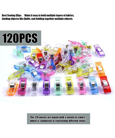 GMMA 120 Pcs Mix Colors Acrylic Sewing Clips - Premium Quilting Clips for Fabric - Storage Bag Clips for Crafts - Buy Online on SooperMarket.com