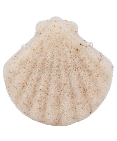 Verdant Touch Facial Sponge Exfoliating Facial Sponge Skin-Friendly Portable Face Cleansing Bath Puff (Shell Shape)