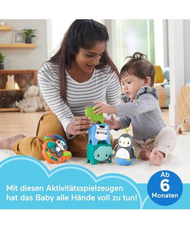 Fisher-Price HFJ93 Fine Motor Skills Gift Set | 3 Activity Toys for Babies 6 Months+ | International Shipping Available - Buy Online on SooperMarket.com