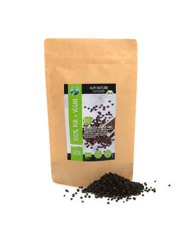 Organic black pepper whole (500g 1.1lb) black peppercorns 100% black pepper from certified organic cultivation gluten-free lactose-free laboratory-tested vegan 100% natural 500 GR (1.1lb)