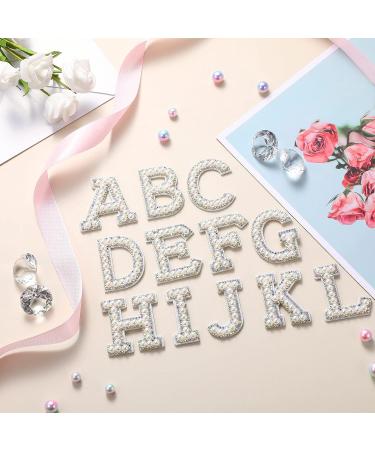26 Piece Rhinestone Iron On Patch A-Z Alphabet Applique in Colorful White - DIY Craft Supplies - Buy Online on SooperMarket.com