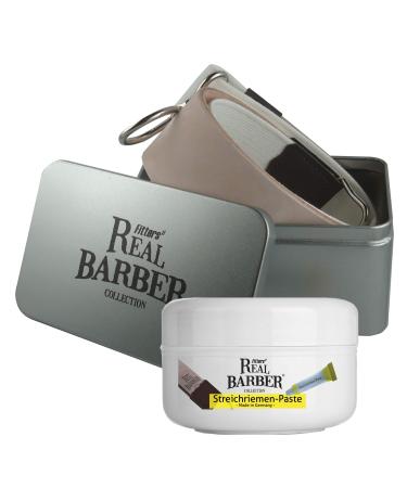 Fitters Real Barber Strop Razor Genuine Leather Made in Solingen - ideal size including strop paste
