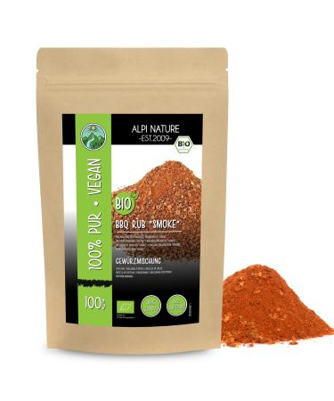 Organic BBQ Rub smoked flavor spice mix for grilling dry marinade marinade for grilling 100% natural without artificial additives organic ingredients (100 GR (3.5oz)) 1.00 g (Pack of 1)