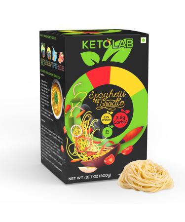 Ketolab Keto Noodles Spaghetti 300g 1 Pack 3.8g Net Carb & 11g High Protein/Serving Identical to Regular Noodles Ultra Low Carb For Keto Diet and Weight Loss Off-white 300.00 g (Pack of 1)