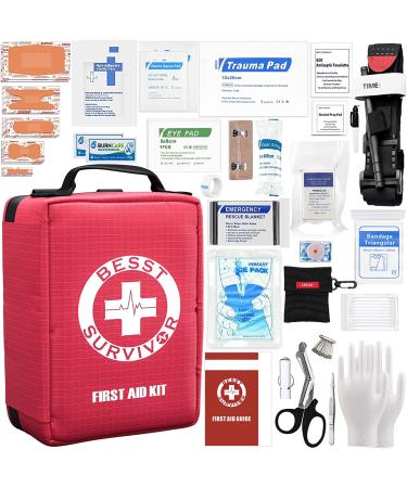 2022 Upgrade: Compact First Aid Kit with Tourniquet - 161 Piece Set Medium - Ideal for Emergency Rescue and Trauma Care - Buy Online on SooperMarket.com