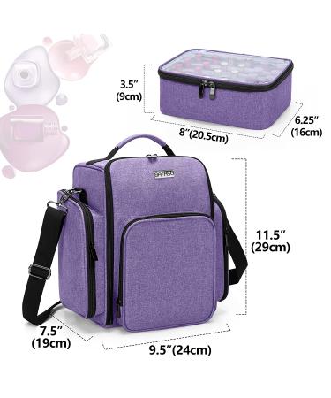 BAFASO Large 72-Bottle Nail Polish Organizer in Purple - Patented Design with 3 Removable Pouches - Buy Online on SooperMarket.com