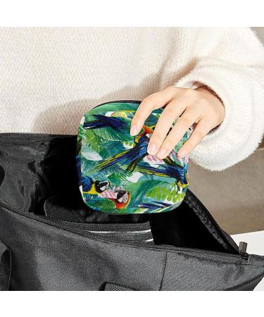 Respite Parrots Sanitary Napkin Storage Bag - Portable Period Pouch for Women & Teen Girls | Multi-Colored Design - 1Pcs - Buy Online on SooperMarket.com