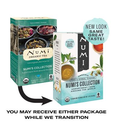 Numi Organic Tea Variety Pack - 16 Count Box of Black, Green, White, Pu-erh, Mate, Chai, Rooibos & Herbal Teas - Buy Online on SooperMarket.com