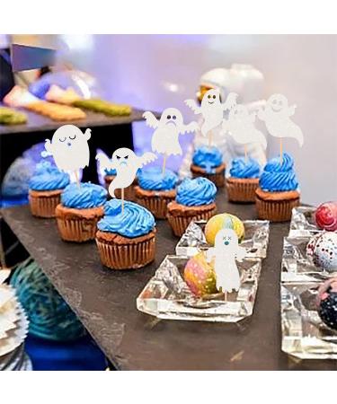Rsstarxi 30 Halloween Ghost Cupcake Toppers Glitter White Spooky Halloween Cupcake Picks Halloween Baby Shower Cake Decorations for Ghost Theme Birthday Halloween Party Decorations Design 20 - Buy Online on SooperMarket.com