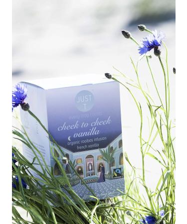Just T Cheek to Cheek Vanilla Organic Rooibos Tea Bags (20 pcs) | French Vanilla Infused | Biodegradable Pyramid Bags | High-Grown Leaf Tea - Buy Online on SooperMarket.com