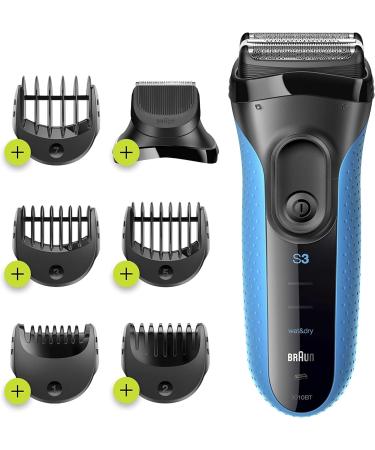 Buy Braun Series 3 Razor for Men - 3-in-1 Electric Shaver with 30 Min Runtime - 3010BT Blue & Black Bundle - Buy Online on SooperMarket.com