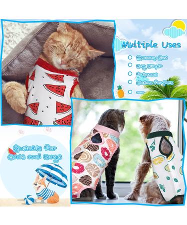 3 Pieces Cat Recovery Suit Kitten Recovery Suit E-Collar Alternative for Cats and Dogs Abdominal Skin Anti Licking Pajama Suit Multi Style Medium - Buy Online on SooperMarket.com