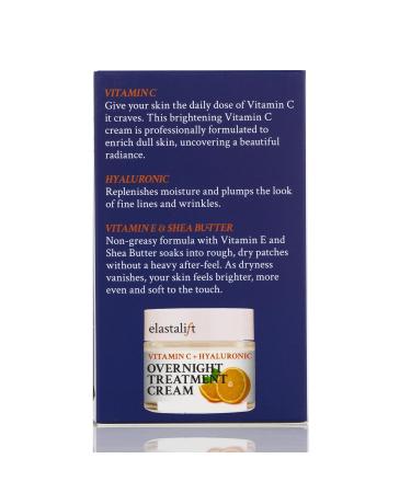 Elastalift Renewing Night Cream | Brightening Vitamin C & Hyaluronic Acid Moisturizer | Oil-Free Overnight Facial Treatment | 1.75 Fl Oz - Buy Online on SooperMarket.com