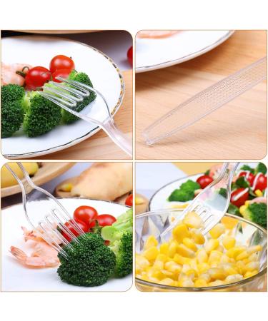 Plastic Forks Sturdy and Durable 100 Pack Ideal for Party BBQ Picnic Home Office and Restaurant Use - Buy Online on SooperMarket.com