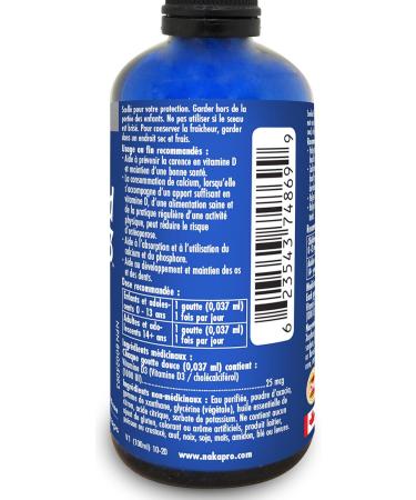 Naka Platinum Emulsified Vitamin D3 1 000 IU per drop Superior Bioavailability 2702 drops 100 ml - Buy Online on SooperMarket.com