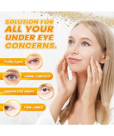 BERVEAL 24K Gold Under Eye Patches - Anti-Aging Mask for Puffy Eyes & Dark Circles (20pairs) - Buy Online on SooperMarket.com