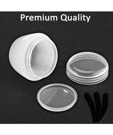 Alledomain 20 Pieces Empty Clear Makeup Sample Pots with 3 Mini Spatula Plastic Refillable Travel Container Jars with Lids and Inner Liners for Cosmetic Creams Lotions Beauty (5g / 10g / 20g / 30g) - Buy Online on SooperMarket.com