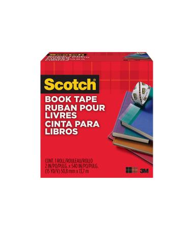 Scotch Book Tape  2 in x 540 in  Excellent for Repairing  Reinforcing Protecting  and Covering (845)