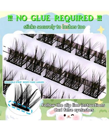 Bluesmurfs Self Adhesive Individual Lashes | Reusable No Glue Fake Eyelashes Clusters - Easy to Use Natural Eye Lashes I01 - Buy Online on SooperMarket.com