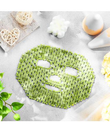 Jade Facial Mask Set - Natural Green Stone Skincare Tools for Puffy Eyes, Dark Circles, and Face Massage - Buy Online on SooperMarket.com