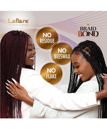 Laflare 1LB Braid Bond Gel - Extreme Hold for Natural & Kids Hair | Vegan & Nourishing | Peach - Bulk Purchase - Buy Online on SooperMarket.com