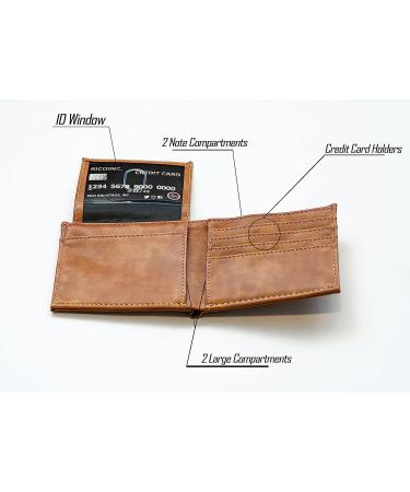 Rico Industries NFL Laser Engraved Billfold Wallet Laser Engraved Bill-fold Wallet - Slim Design - Great Gift Dallas Cowboys Brown - Buy Online on SooperMarket.com