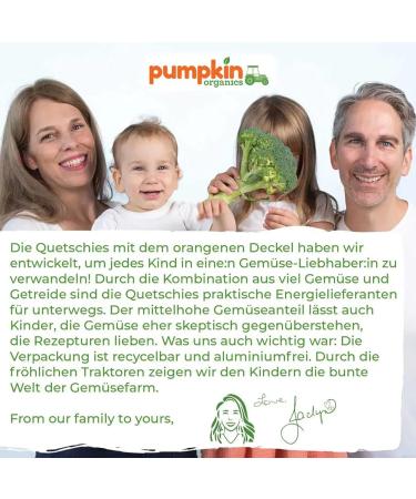 Pumpkin Organics Bio Vegetable Cereal Quets 8 Pack - Sugar-Free Baby Food with Sweet Potato Rice Pear & Blueberry - Gluten-Free & Vegetarian - Perfect for 6+ Months (8x100g) - Buy Online on SooperMarket.com