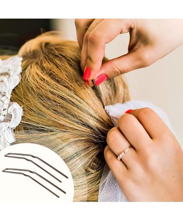 36 Piece Brown 3 Inch U Shaped Hair Pins for Women - Bobby Pins for Updo Styling - Buy Online on SooperMarket.com
