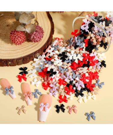 240Pcs Bow Nail Charms Colorful Bowknot Nail Art Decorations Cute 3D Bow Nail Accessories Resin Flatback Nail Charms for Nail Art Design DIY Crafts - Buy Online on SooperMarket.com