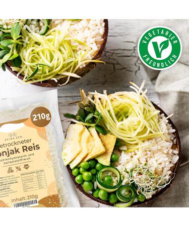 Konjak Rice - Zero Carb & Low-Calorie Shirataki Rice | Gluten-Free Vegan Keto-Friendly | 3x210g Fiber Kingdom - Buy Online on SooperMarket.com