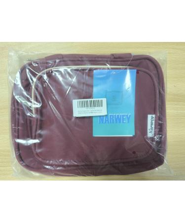 Narwey Hanging Travel Toiletry Bag for Women - Wine Red Medium Size Organizer for Cosmetics and Makeup - Buy Online on SooperMarket.com