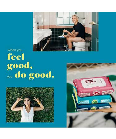 Goodwipes Flushable & Biodegradable Wipes with Botanicals | 180 Count (3 Packs) | Shea-Coco with Aloe | At-Home Use Safe | Septic-Sewer Safe - Buy Online on SooperMarket.com