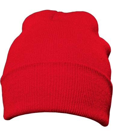 DonDon Beanie Hat - Classic Red Winter Hat for Men & Women | One Size Fits All - Buy Online on SooperMarket.com
