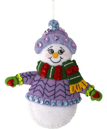 Bucilla Snow Much Fun Set of 6 Felt Applique Ornament Making Kit - DIY Needlepoint Arts and Crafts - Buy Online on SooperMarket.com