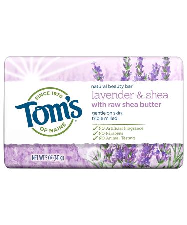Tom's of Maine Lavender & Shea Natural Bar Soap 5oz - 6-Pack | Raw Shea Butter - Buy Online on SooperMarket.com