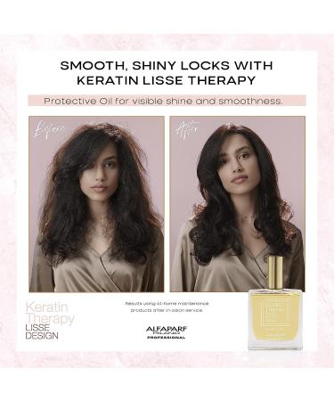 Alfaparf Lisse Design Keratin Therapy Oil Elixir 50ml - Silk Effect Hair Treatment for Smooth & Shiny Hair - International Shipping Available - Buy Online on SooperMarket.com