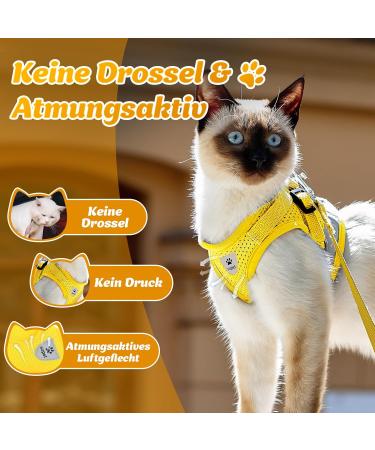 Supet Cat Dishes: Soft Yellow Cat Vest for Kittens & Small Dogs (M 33-38 cm) | International Shipping - Buy Online on SooperMarket.com
