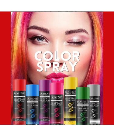 Lorenti Hair Color Spray | Temp Perfect Tone | Anti-Fade Colour Protection | Silver 150 ml - Buy Online on SooperMarket.com